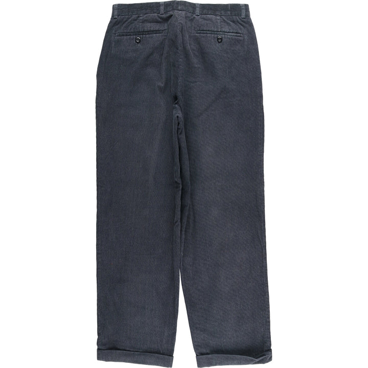 Consensus Two-pleat Corduroy Pants, Men's Size W31 cotton gray type Vintage Second Hand
