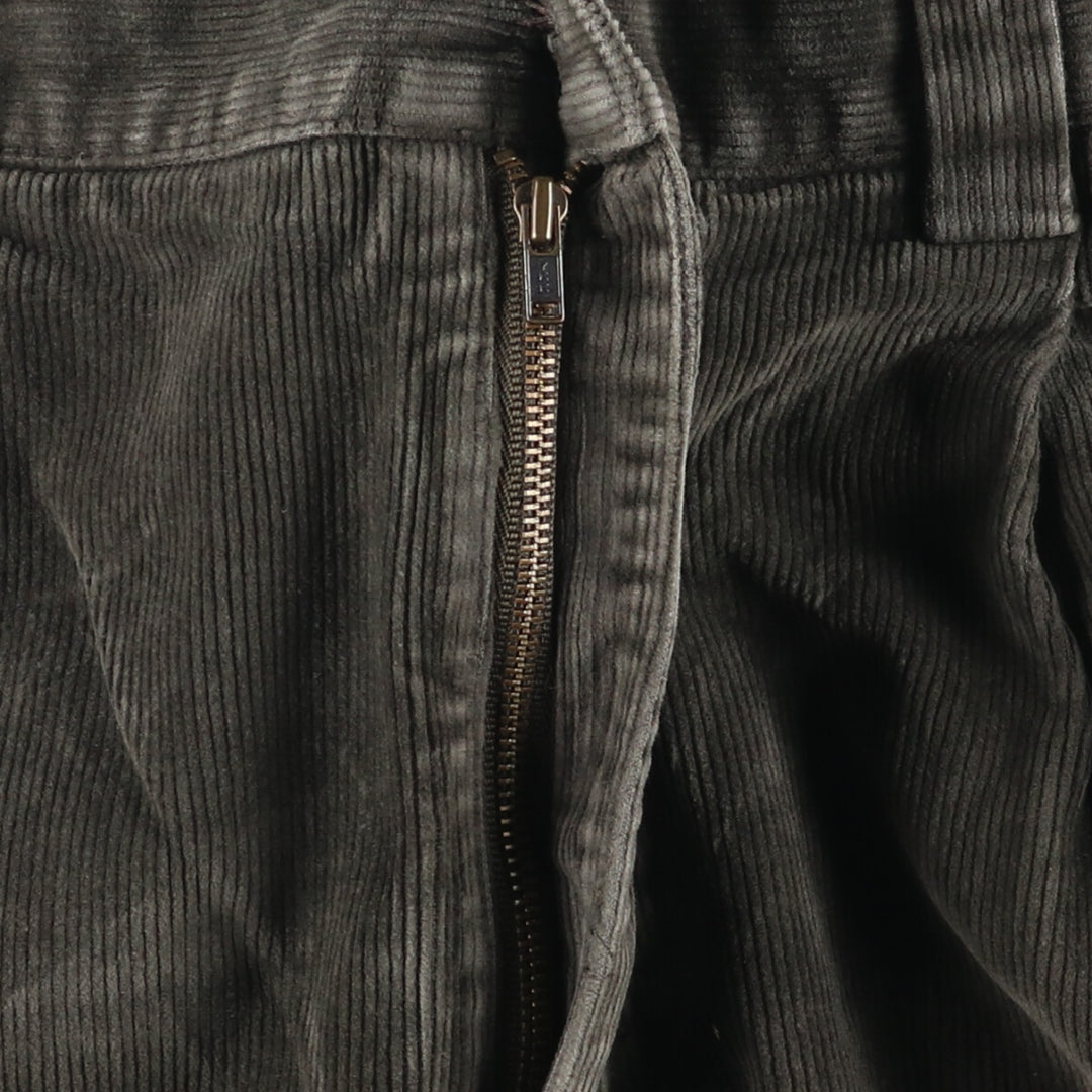 Nautica Rigger Classic Fit One-Tuck Corduroy Pants, Men's, Size 34 (approx.) cotton Khaki type sage green Vintage Second Hand