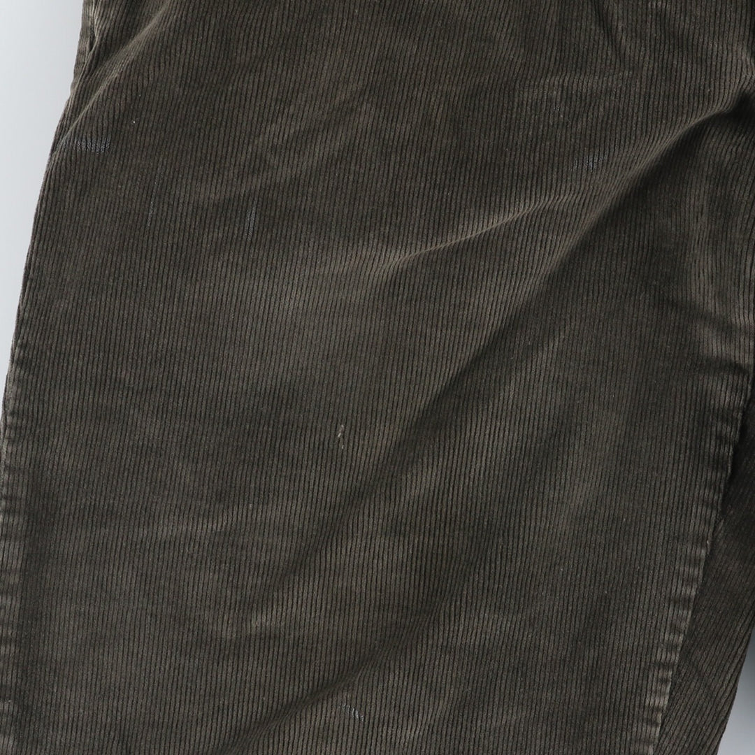 Nautica Rigger Classic Fit One-Tuck Corduroy Pants, Men's, Size 34 (approx.) cotton Khaki type sage green Vintage Second Hand