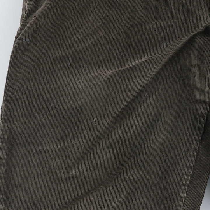 Nautica Rigger Classic Fit One-Tuck Corduroy Pants, Men's, Size 34 (approx.) cotton Khaki type sage green Vintage Second Hand