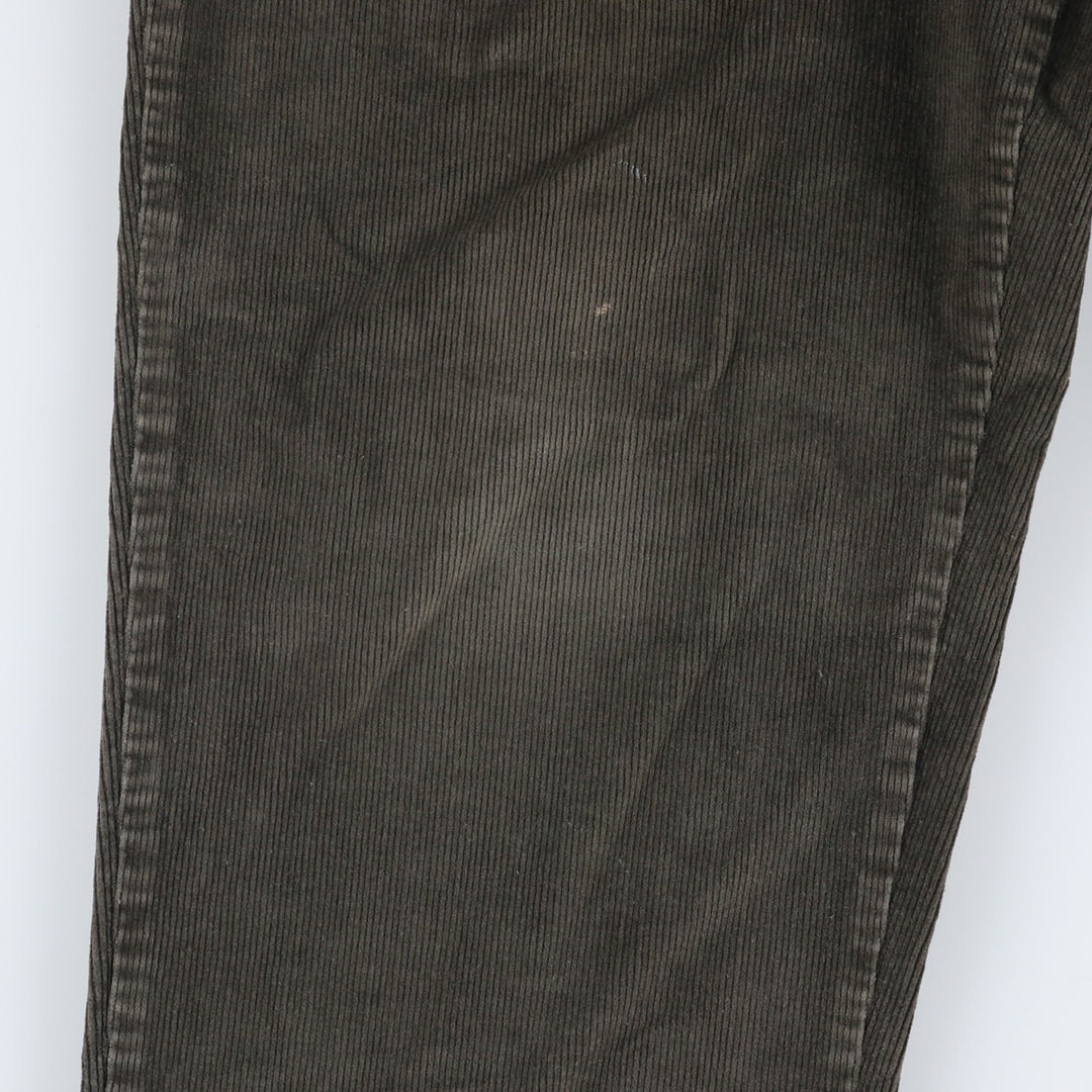 Nautica Rigger Classic Fit One-Tuck Corduroy Pants, Men's, Size 34 (approx.) cotton Khaki type sage green Vintage Second Hand