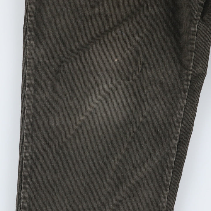 Nautica Rigger Classic Fit One-Tuck Corduroy Pants, Men's, Size 34 (approx.) cotton Khaki type sage green Vintage Second Hand