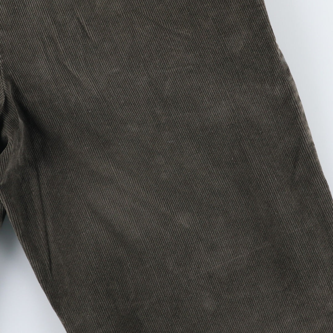 Nautica Rigger Classic Fit One-Tuck Corduroy Pants, Men's, Size 34 (approx.) cotton Khaki type sage green Vintage Second Hand