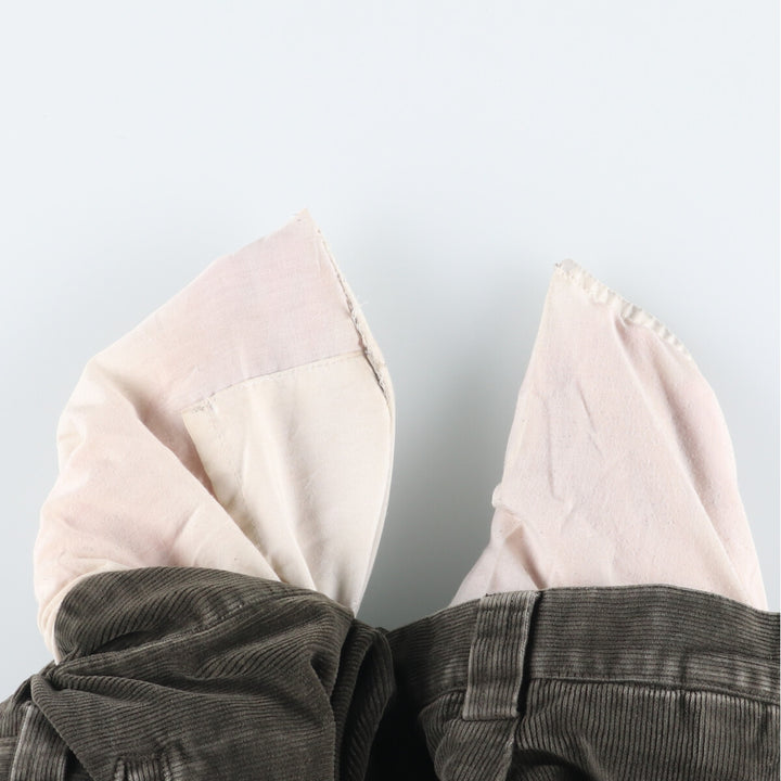 Nautica Rigger Classic Fit One-Tuck Corduroy Pants, Men's, Size 34 (approx.) cotton Khaki type sage green Vintage Second Hand