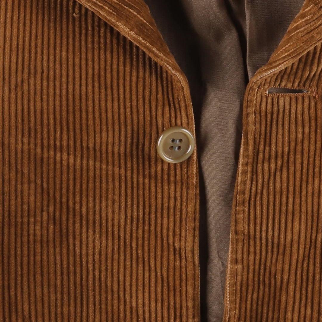 TED LAPIDUS Corduroy Tailored Jacket, Made in France, Men's Size M unclear orange type Vintage Second Hand