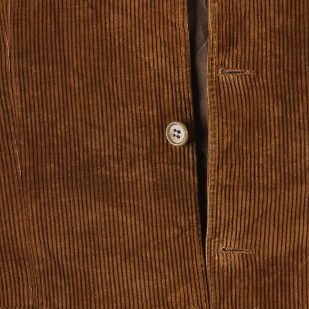 TED LAPIDUS Corduroy Tailored Jacket, Made in France, Men's Size M unclear orange type Vintage Second Hand