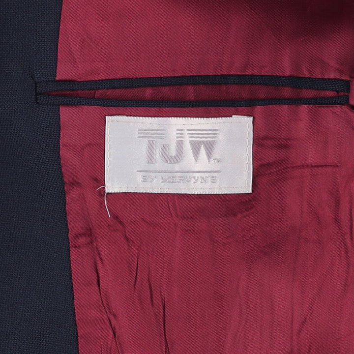 MERVYN'S TJW Navy Blazer, Tailored Jacket, Made in USA, Men's Size Medium unclear navy blue type Vintage Second Hand