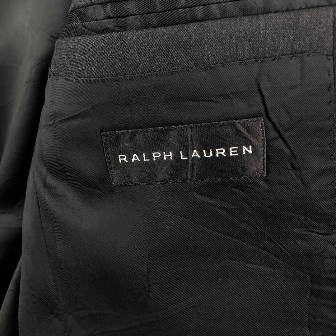 Ralph Lauren wool tailored jacket, made in Italy, men's size S wool Charcoal Vintage Second Hand