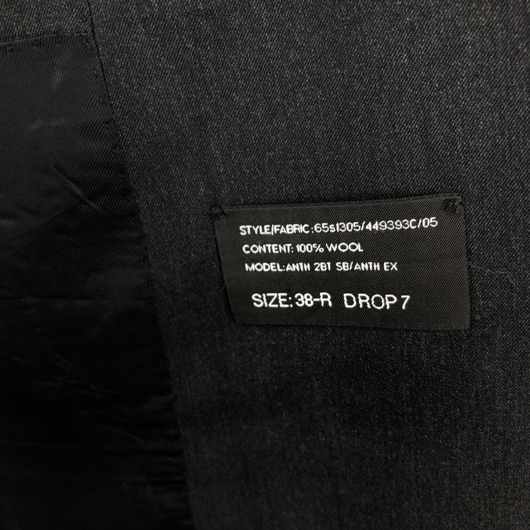 Ralph Lauren wool tailored jacket, made in Italy, men's size S wool Charcoal Vintage Second Hand