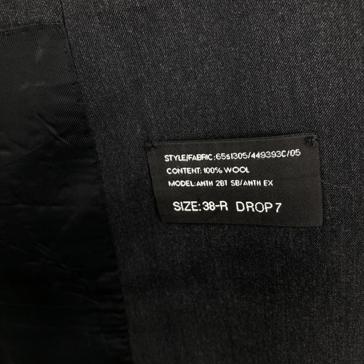 Ralph Lauren wool tailored jacket, made in Italy, men's size S wool Charcoal Vintage Second Hand