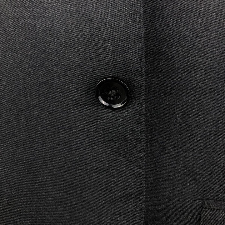 Ralph Lauren wool tailored jacket, made in Italy, men's size S wool Charcoal Vintage Second Hand