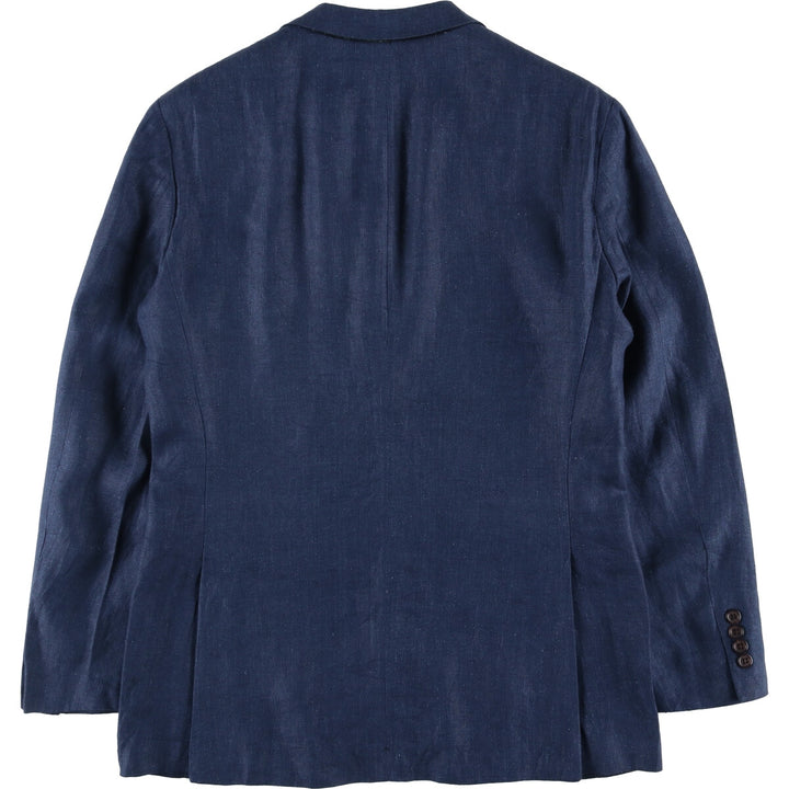 Ralph Lauren POLO RALPH LAUREN linen tailored jacket, men's size M linen navy blue type Vintage Second Hand