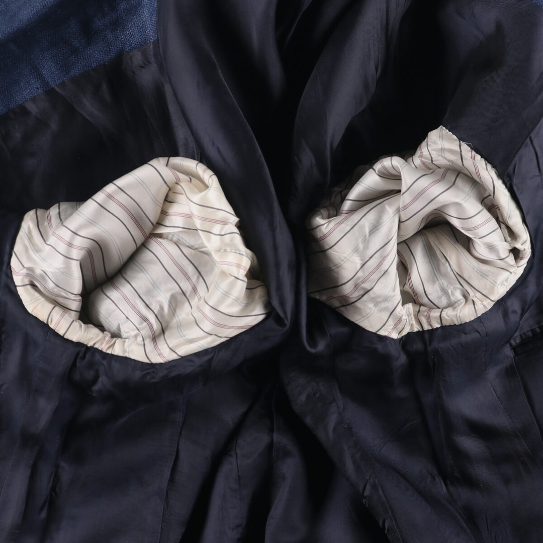 Ralph Lauren POLO RALPH LAUREN linen tailored jacket, men's size M linen navy blue type Vintage Second Hand