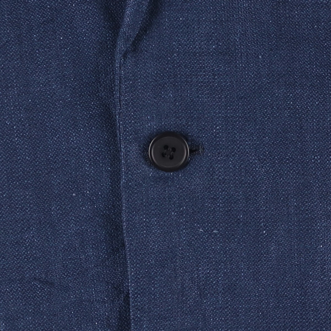 Ralph Lauren POLO RALPH LAUREN linen tailored jacket, men's size M linen navy blue type Vintage Second Hand