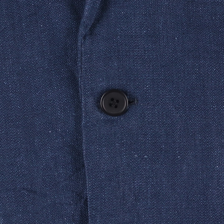 Ralph Lauren POLO RALPH LAUREN linen tailored jacket, men's size M linen navy blue type Vintage Second Hand