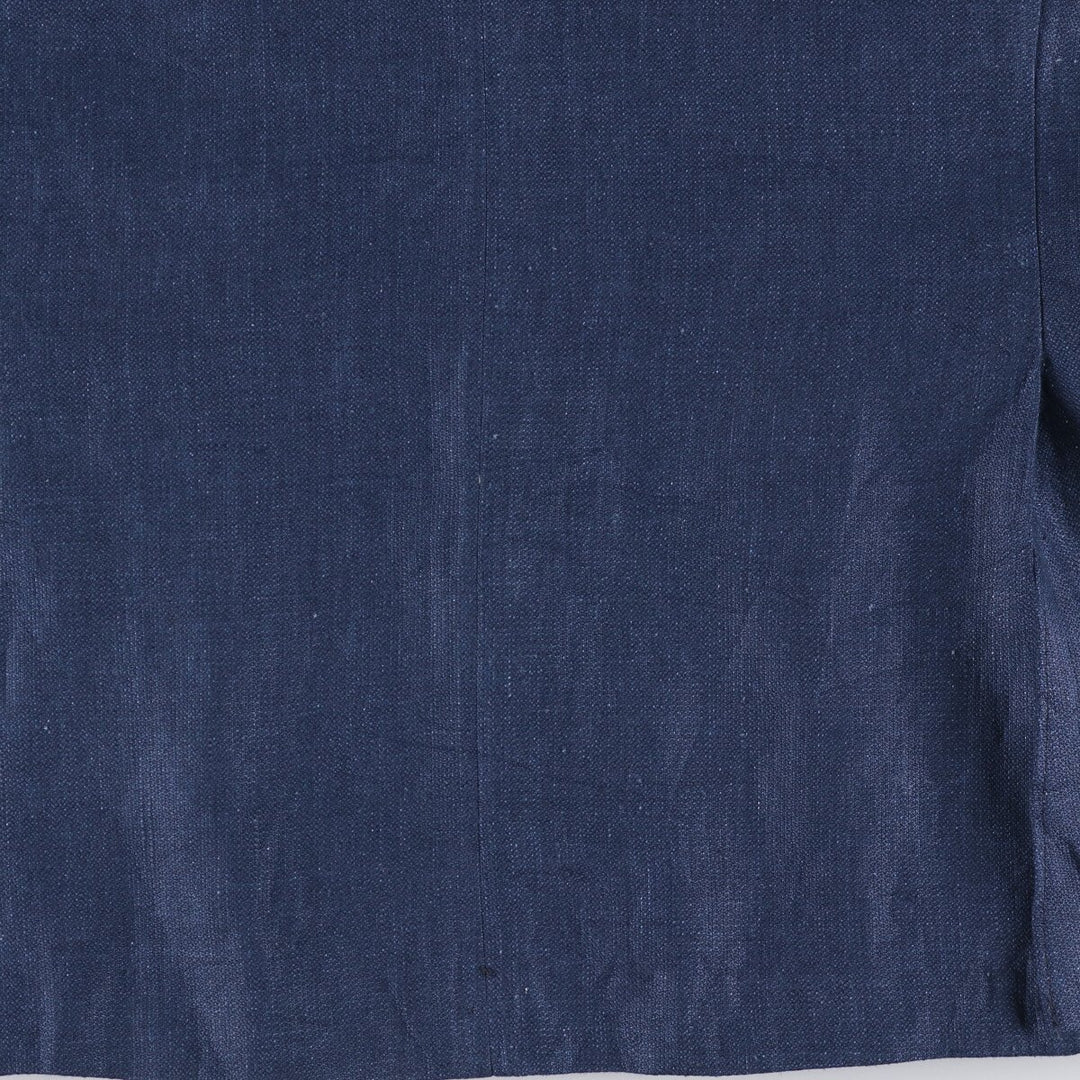 Ralph Lauren POLO RALPH LAUREN linen tailored jacket, men's size M linen navy blue type Vintage Second Hand