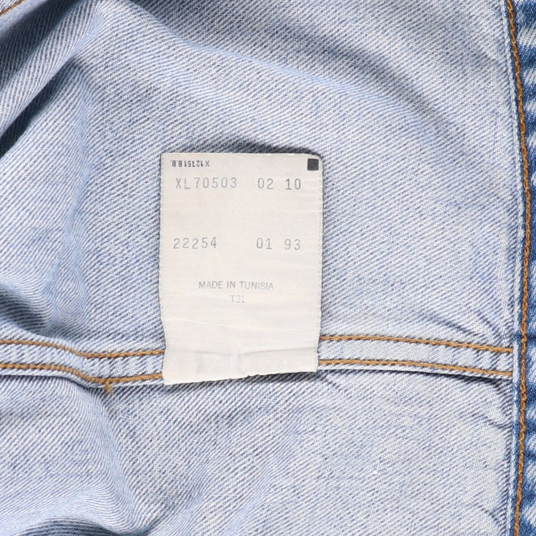 90'S Levi's 70503-0210 denim jacket, G-jacket, men's XL size, vintage cotton blue type Vintage Second Hand