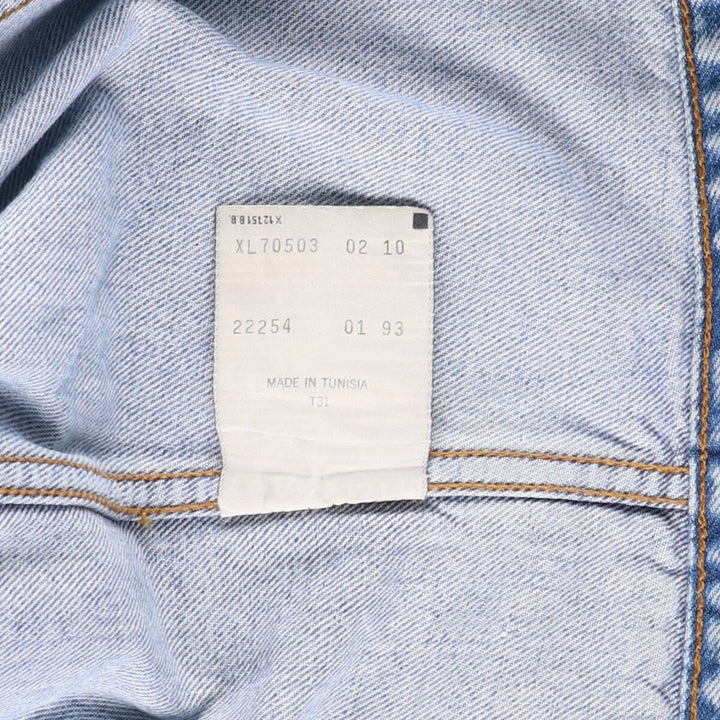 90'S Levi's 70503-0210 denim jacket, G-jacket, men's XL size, vintage cotton blue type Vintage Second Hand
