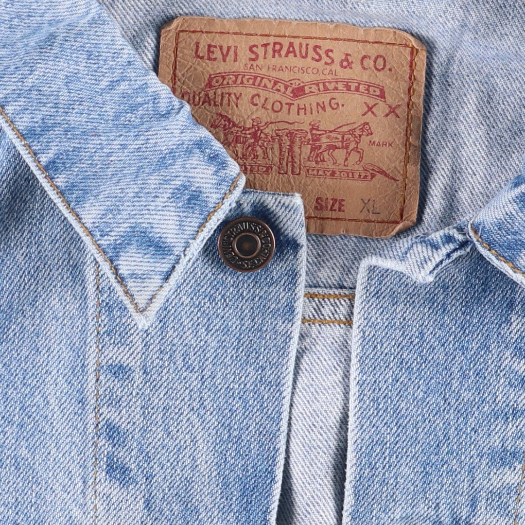 90'S Levi's 70503-0210 denim jacket, G-jacket, men's XL size, vintage cotton blue type Vintage Second Hand
