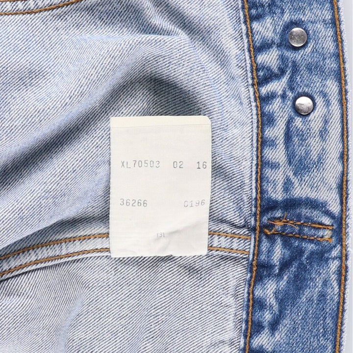 90'S Levi's 70503-0216 Denim Jacket, Men's Size XL, Vintage cotton blue type Vintage Second Hand