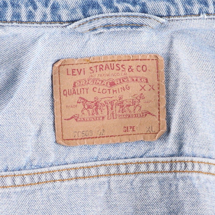90'S Levi's 70503-0216 Denim Jacket, Men's Size XL, Vintage cotton blue type Vintage Second Hand