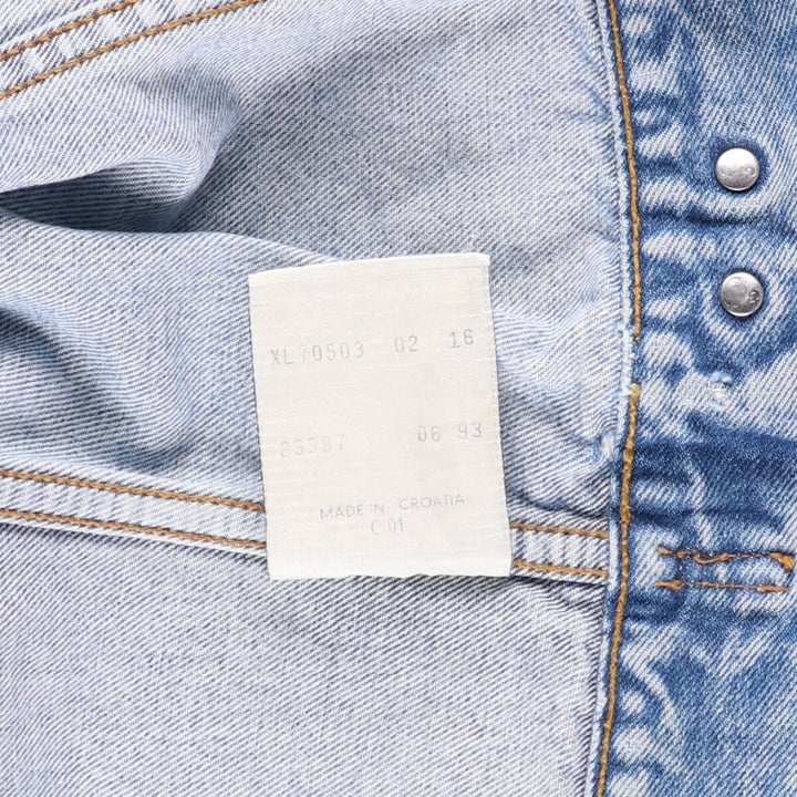 90'S Levi's 70503-0216 Denim Jacket, Men's Size XL, Vintage cotton blue type Vintage Second Hand
