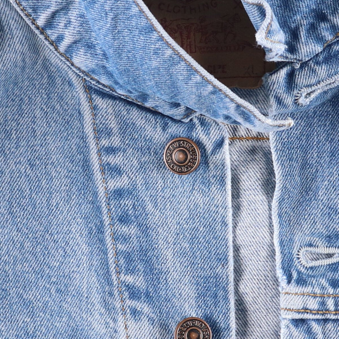 90'S Levi's 70503-0216 Denim Jacket, Men's Size XL, Vintage cotton blue type Vintage Second Hand