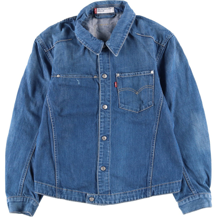 2000'S Levi's ENGINEERED 70100-0853 Euro Model Denim Jacket, Men's Size Medium cotton blue type Vintage Second Hand