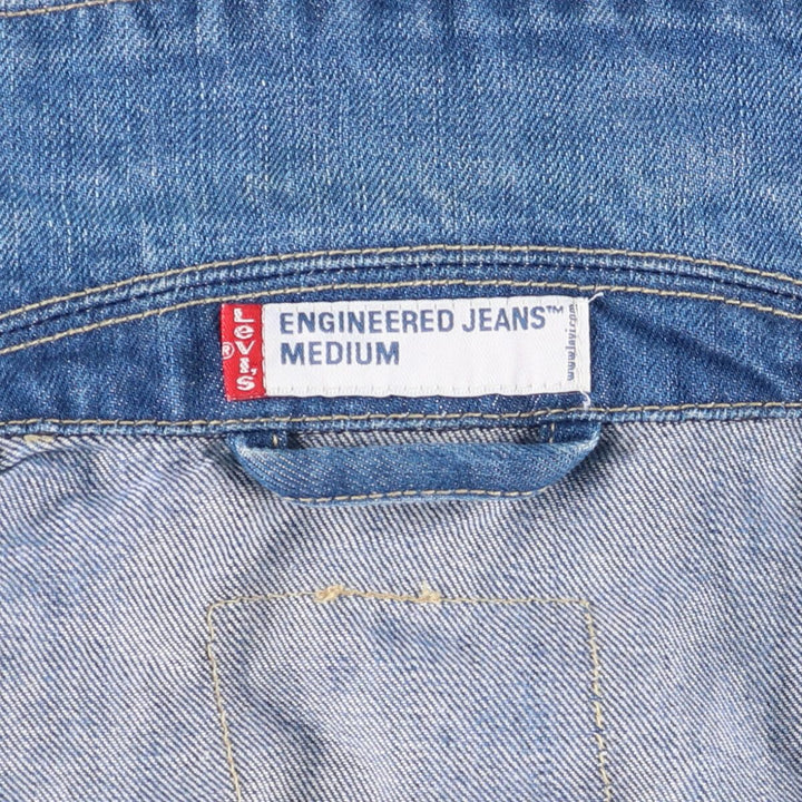 2000'S Levi's ENGINEERED 70100-0853 Euro Model Denim Jacket, Men's Size Medium cotton blue type Vintage Second Hand