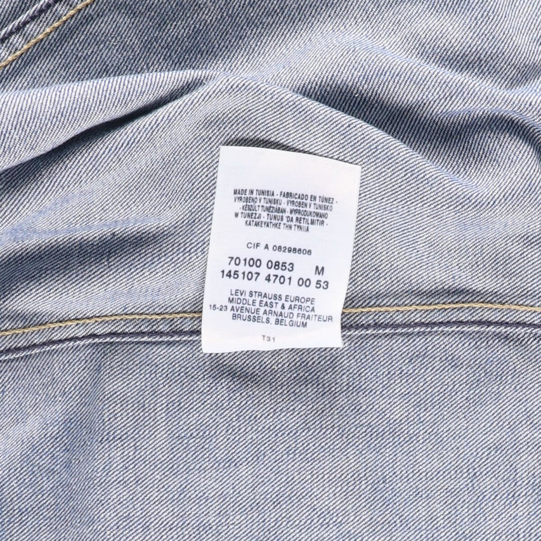 2000'S Levi's ENGINEERED 70100-0853 Euro Model Denim Jacket, Men's Size Medium cotton blue type Vintage Second Hand