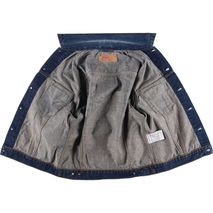 2000'S Levi's 70500-0474 Euro Model Denim Jacket, Men's Size XL cotton blue type Vintage Second Hand