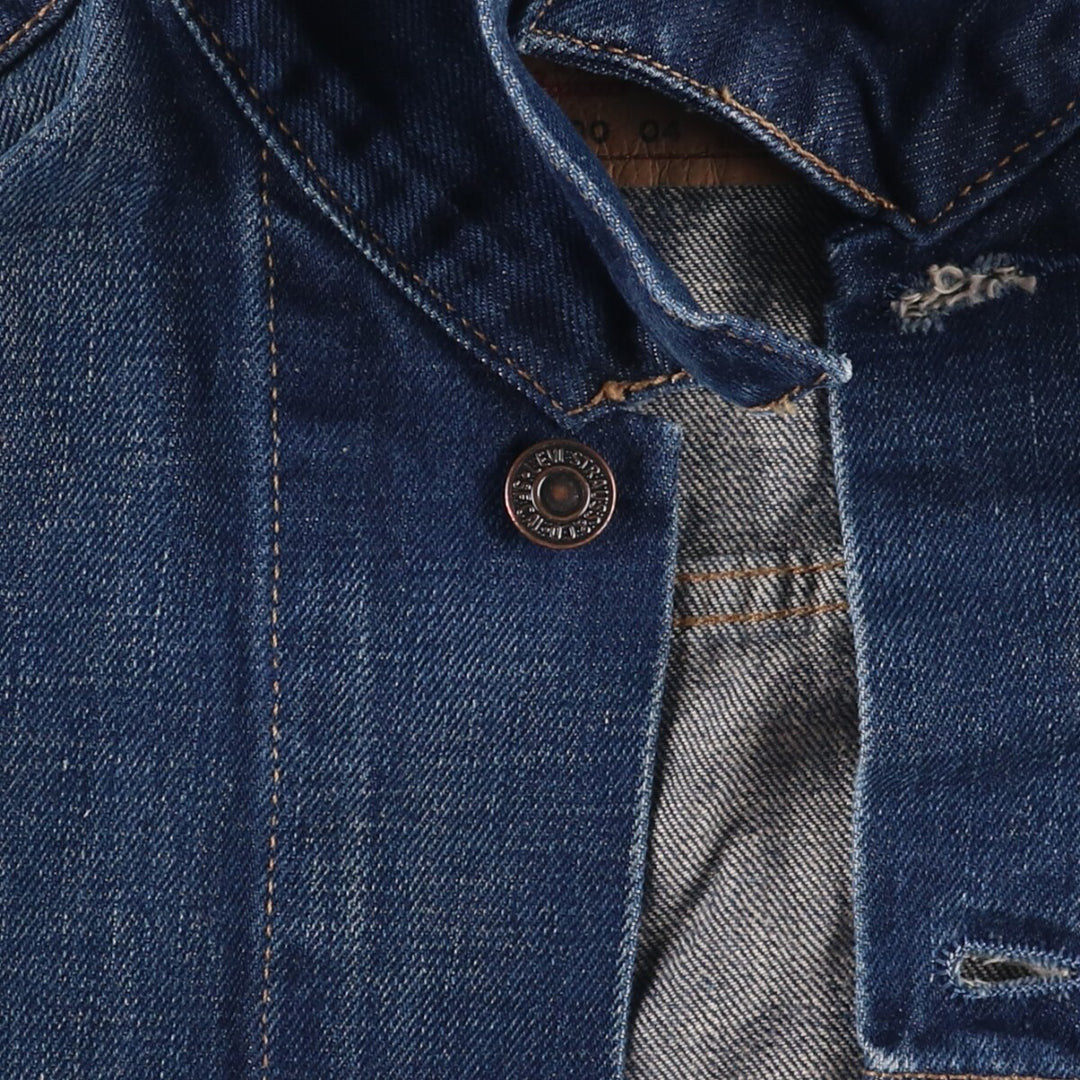 2000'S Levi's 70500-0474 Euro Model Denim Jacket, Men's Size XL cotton blue type Vintage Second Hand