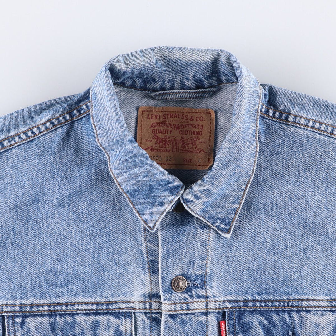 90'S Levi's 70503-0216 denim jacket, denim jacket, men's size L, vintage cotton blue type Vintage Second Hand