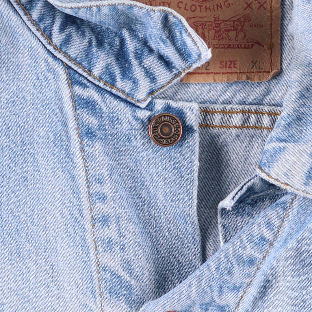 90'S Levi's 70503-0210 denim jacket, G-jacket, men's XL size, vintage cotton blue type Vintage Second Hand