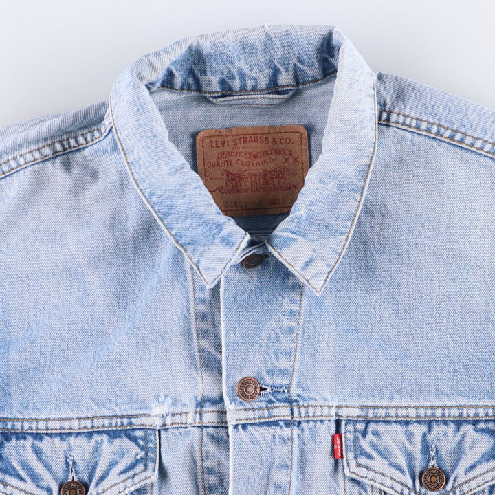 90'S Levi's 70503-0210 denim jacket, G-jacket, men's XL size, vintage cotton blue type Vintage Second Hand
