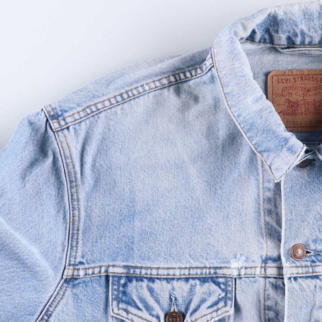 90'S Levi's 70503-0210 denim jacket, G-jacket, men's XL size, vintage cotton blue type Vintage Second Hand