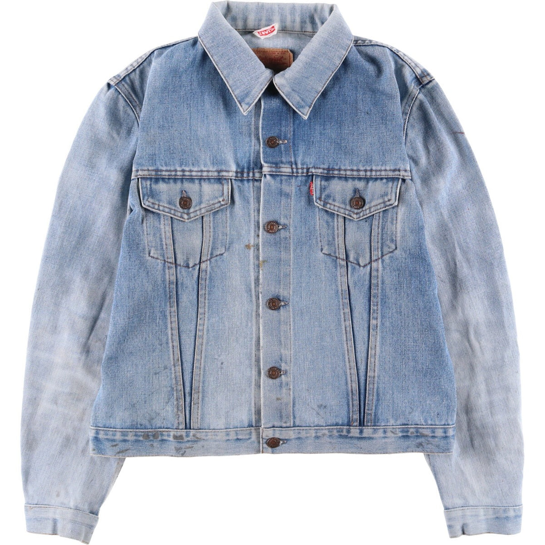 Vintage 1990'S Levi's 70500-0917 denim jacket, made in France, size L, men's unclear blue type Vintage Second Hand