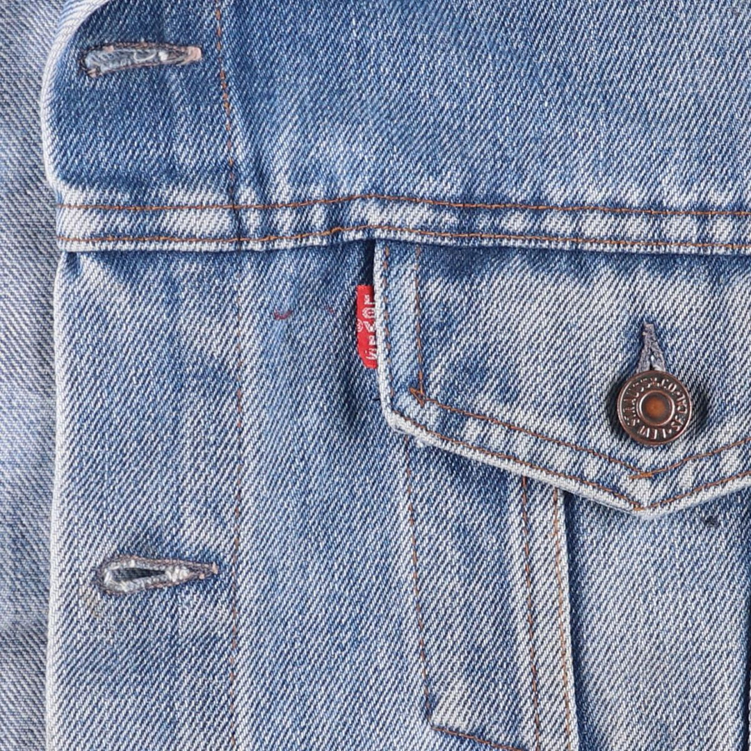 Vintage 1990'S Levi's 70500-0917 denim jacket, made in France, size L, men's unclear blue type Vintage Second Hand