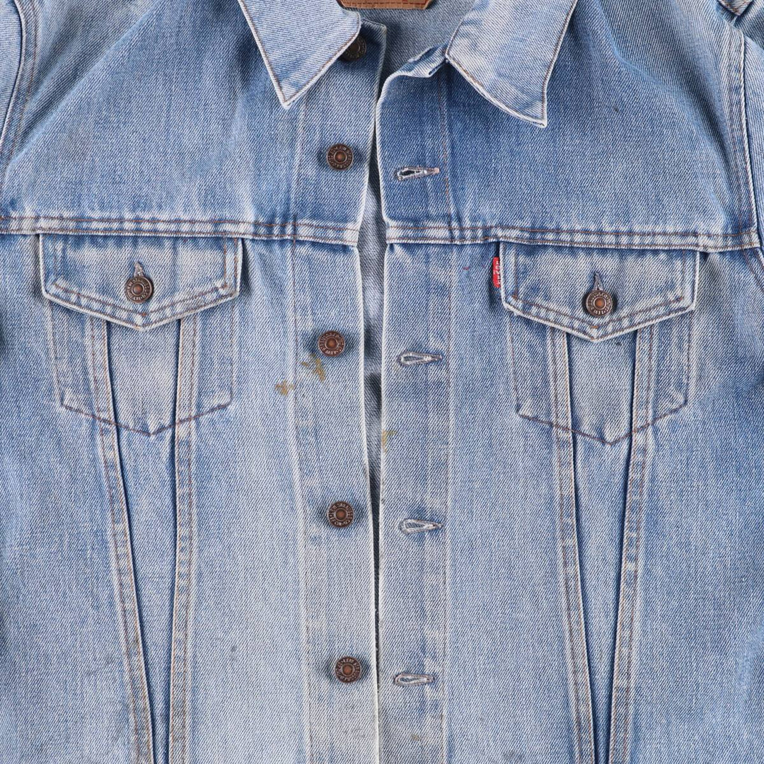 Vintage 1990'S Levi's 70500-0917 denim jacket, made in France, size L, men's unclear blue type Vintage Second Hand