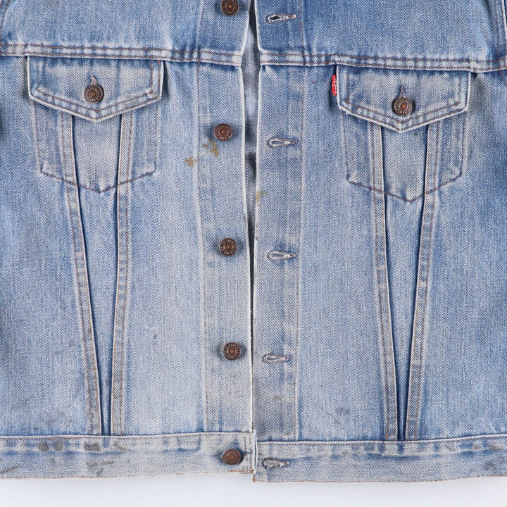 Vintage 1990'S Levi's 70500-0917 denim jacket, made in France, size L, men's unclear blue type Vintage Second Hand