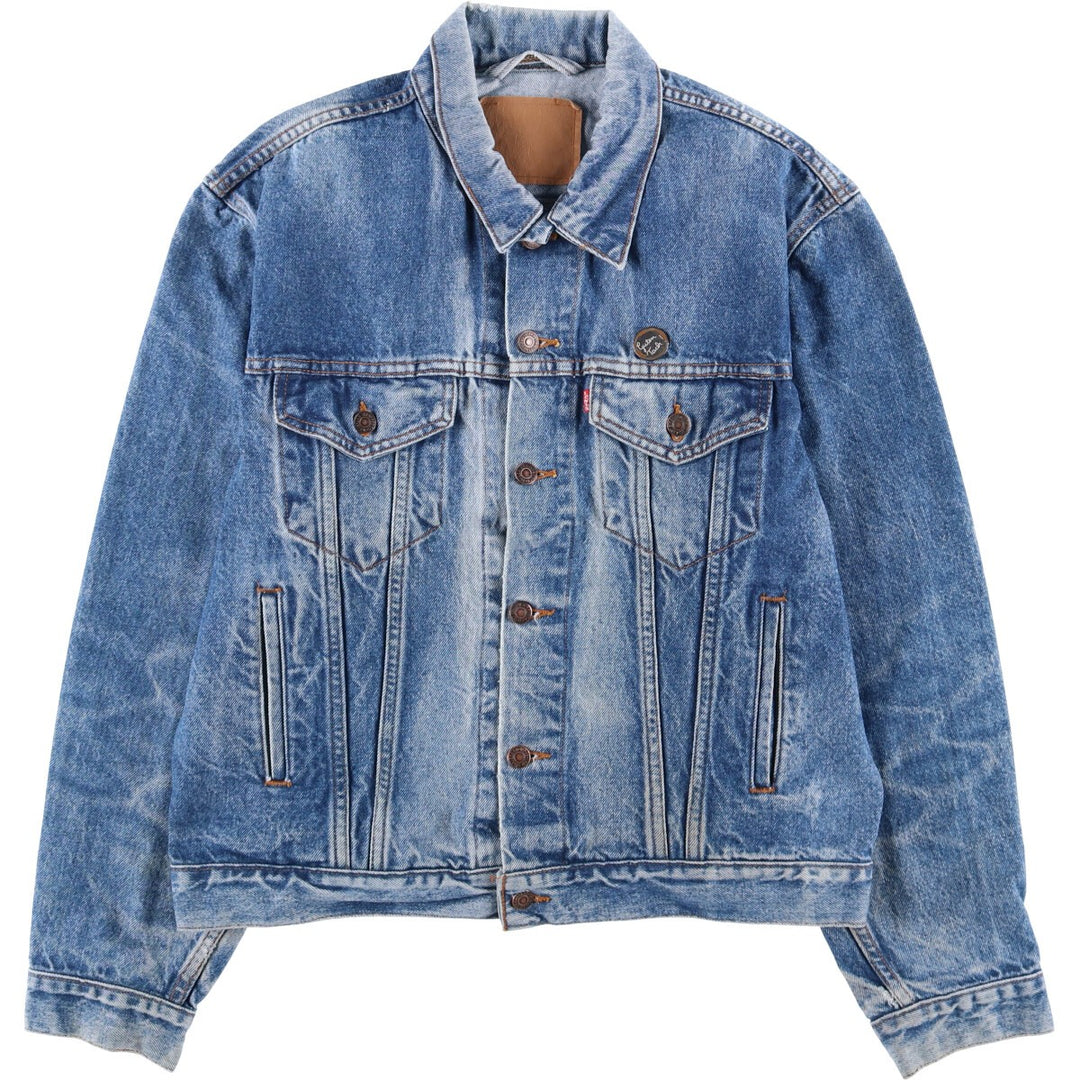 90'S Levi's 70506-0216 Denim Jacket, Made in USA, Men's Size L, Vintage cotton blue type Vintage Second Hand
