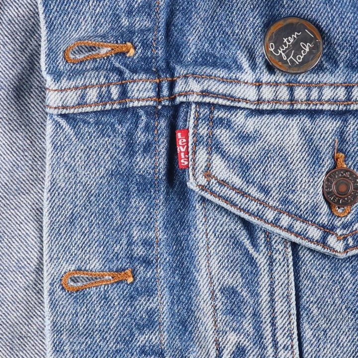 90'S Levi's 70506-0216 Denim Jacket, Made in USA, Men's Size L, Vintage cotton blue type Vintage Second Hand