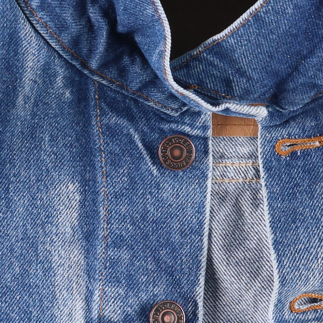 90'S Levi's 70506-0216 Denim Jacket, Made in USA, Men's Size L, Vintage cotton blue type Vintage Second Hand
