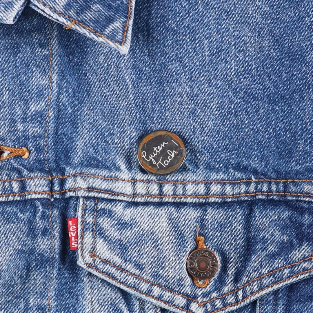 90'S Levi's 70506-0216 Denim Jacket, Made in USA, Men's Size L, Vintage cotton blue type Vintage Second Hand