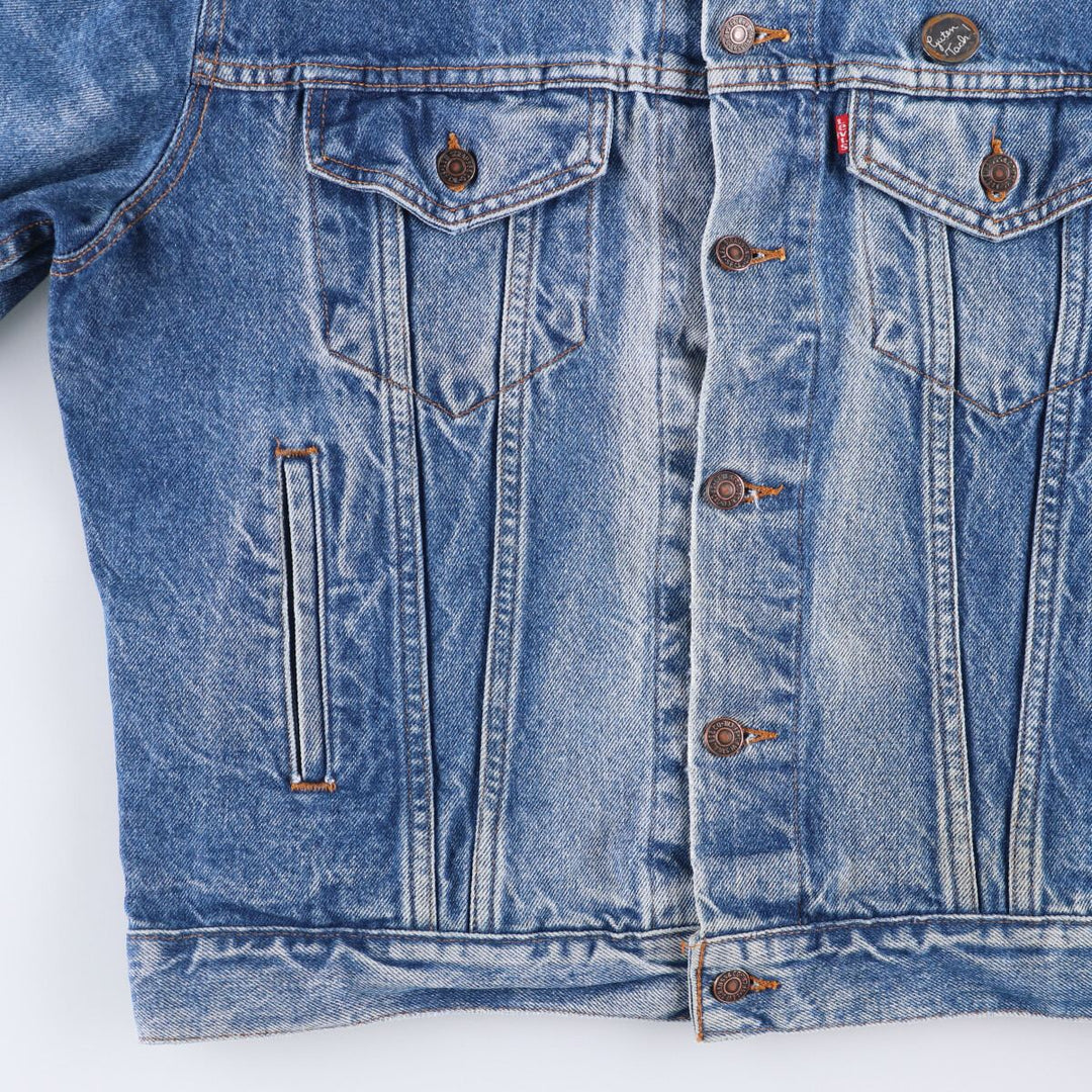 90'S Levi's 70506-0216 Denim Jacket, Made in USA, Men's Size L, Vintage cotton blue type Vintage Second Hand