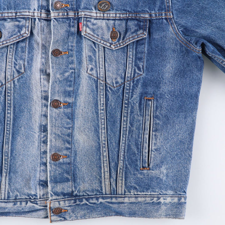 90'S Levi's 70506-0216 Denim Jacket, Made in USA, Men's Size L, Vintage cotton blue type Vintage Second Hand