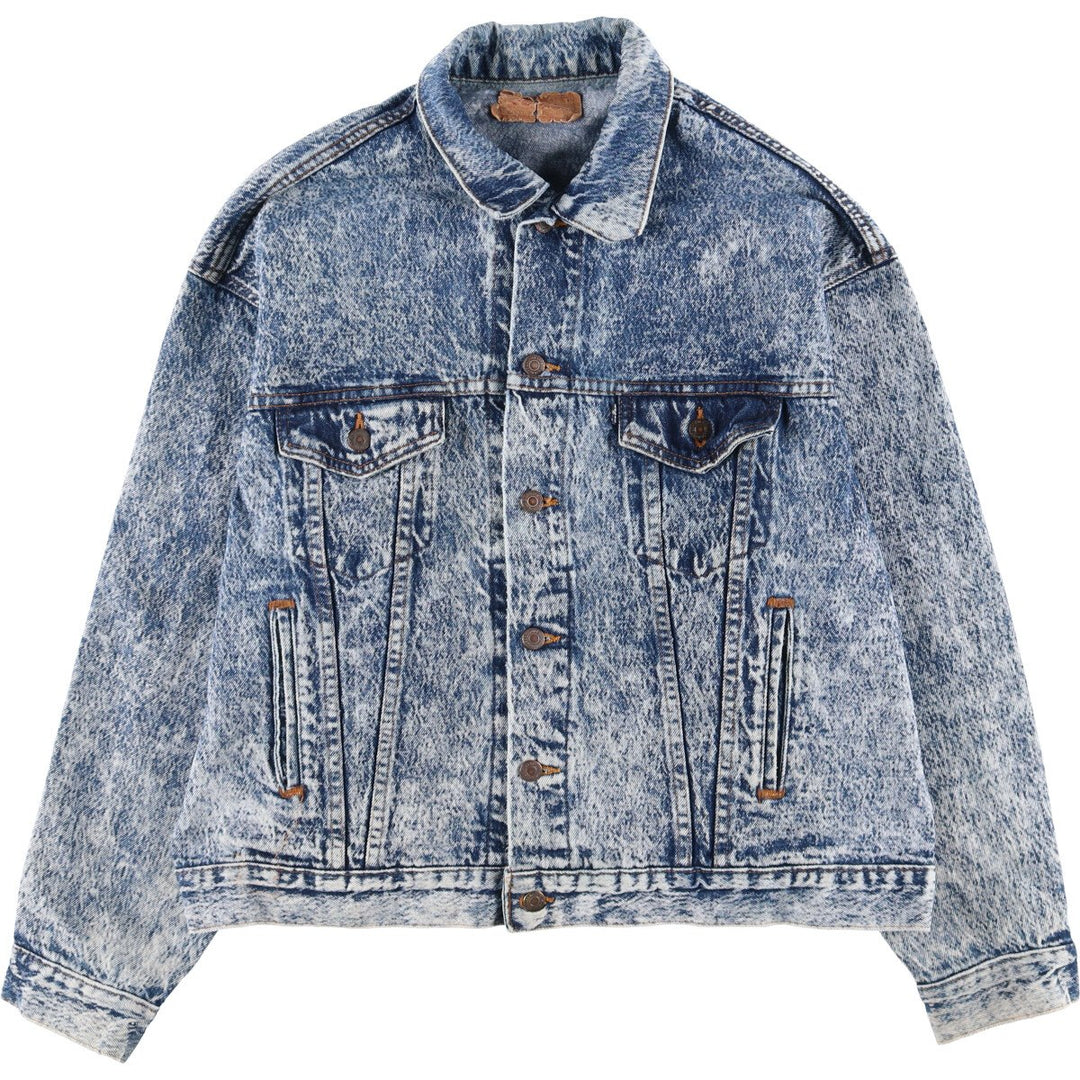 Vintage 1980'S Levi's 70507-0520 Chemical Wash Denim Jacket, Made in USA, Men's Size XL cotton blue type Vintage Second Hand