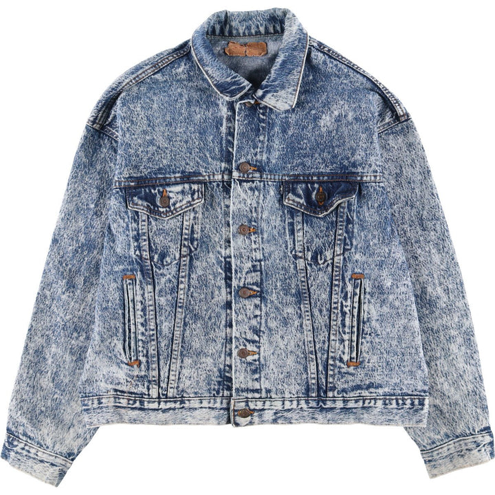Vintage 1980'S Levi's 70507-0520 Chemical Wash Denim Jacket, Made in USA, Men's Size XL cotton blue type Vintage Second Hand