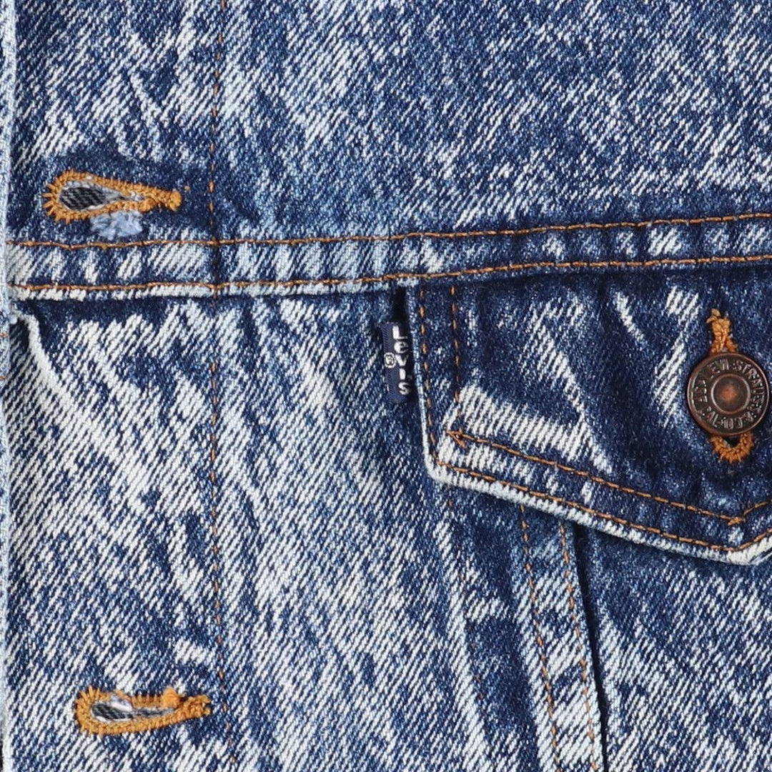 Vintage 1980'S Levi's 70507-0520 Chemical Wash Denim Jacket, Made in USA, Men's Size XL cotton blue type Vintage Second Hand