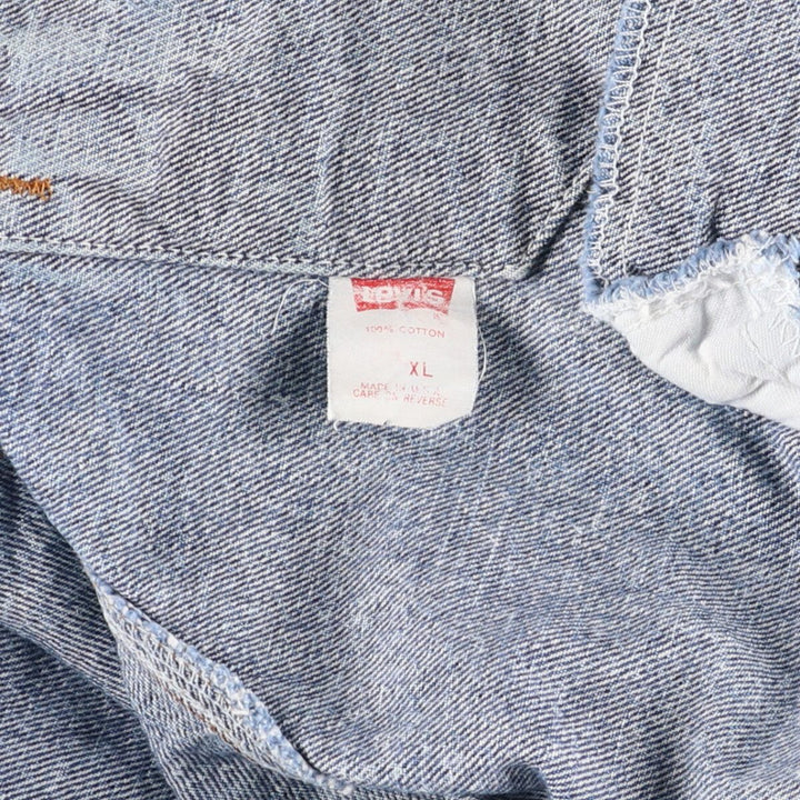 Vintage 1980'S Levi's 70507-0520 Chemical Wash Denim Jacket, Made in USA, Men's Size XL cotton blue type Vintage Second Hand